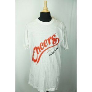 Cheers Boston 1989 Screen Stars Made in USA White Cotton T Shirt 3XL XXXL NEW